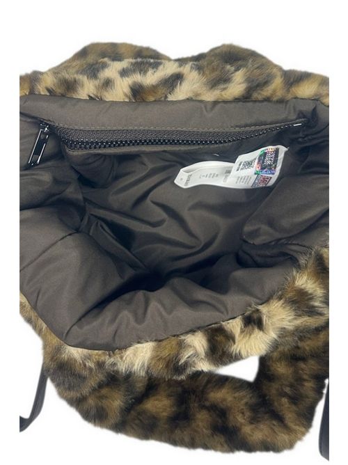 borsa donna vanity mini in ecopelliccia maculata MC2 Saint Barth | VANITY MINI-SOFT FUR LEOPARD1910 EMB